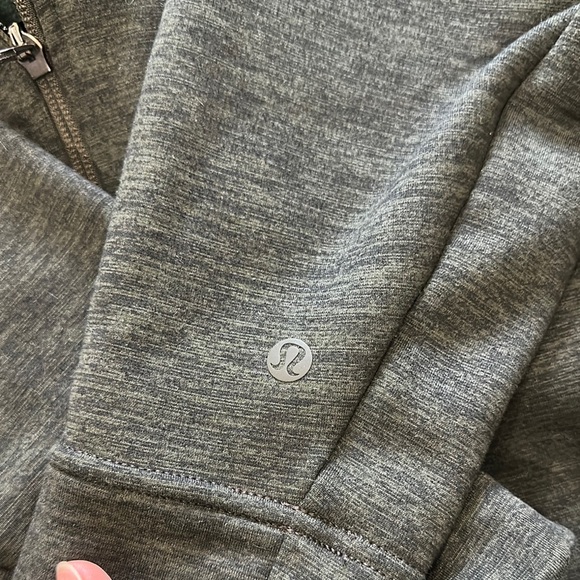 Dark Gray/ Dark Green Lululemon Zip-Up Hoodie - Picture 4 of 6